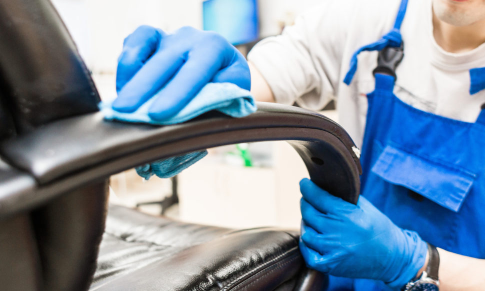 Cleaning an office chair